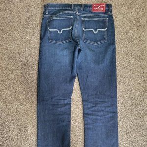 KIMES RANCH MEN'S THOMAS DARK WASH STRAIGHT BOOTCUT RIDING JEANS  34x36